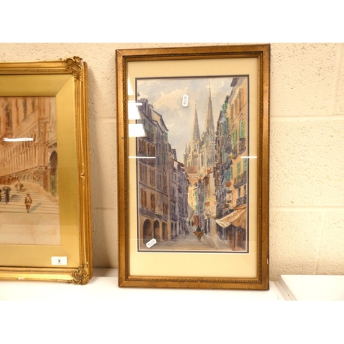 9 - 19th century SchoolView of Grand Canal and steps VeniceIndistinctly signed, watercolour56cm x 42cm a... 