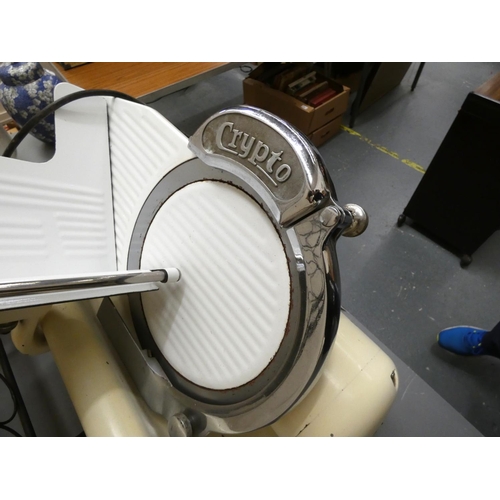 57 - Vintage 'Crypto' meat slicer, display only.