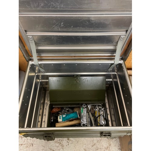 Military crate with tool box inside