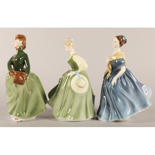 17 - Three Royal Doulton figures to include 'Adrienne' HN 2304, 'Grace' HN 2318, and 'Fair Lady' HN 2193 ... 