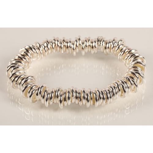 55 - Silver chain bracelet (45g) with two Links of London bracelets marked 925 (95g)