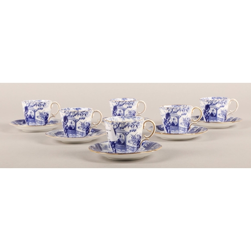 7 - Royal Crown Derby 'Blue Mikado' pattered part coffee set