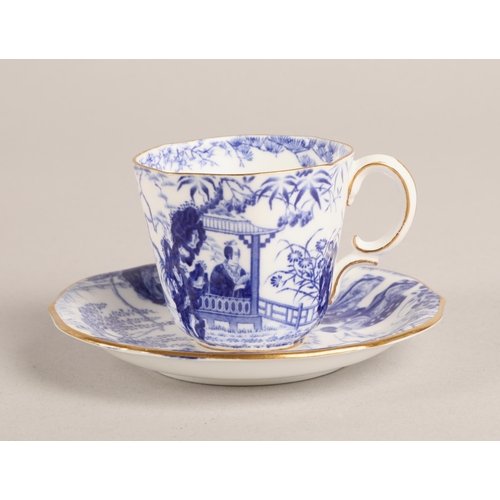 7 - Royal Crown Derby 'Blue Mikado' pattered part coffee set
