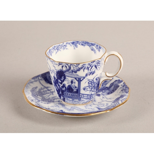 7 - Royal Crown Derby 'Blue Mikado' pattered part coffee set