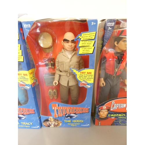 Thunderbirds. Four 12 inch talking action figures by Carlton c1999