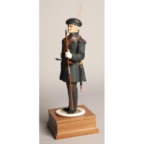 31 - Hereford Fine China limited edition figure of a military archer, 30cm h. on wooden base