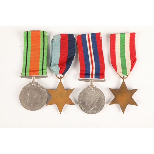59 - Collection of British WWII medals, badges, and brooches to include the 1939-45 and Italy stars, Roya... 