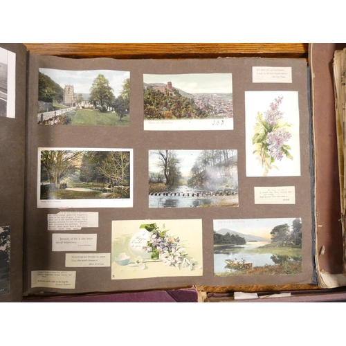 83 - Edwardian Albums & Ephemera.&nbsp;&nbsp;Five albums & a few other loose items being the coll... 