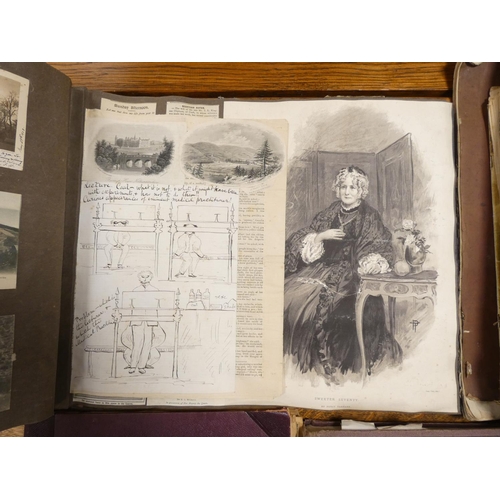 83 - Edwardian Albums & Ephemera.&nbsp;&nbsp;Five albums & a few other loose items being the coll... 