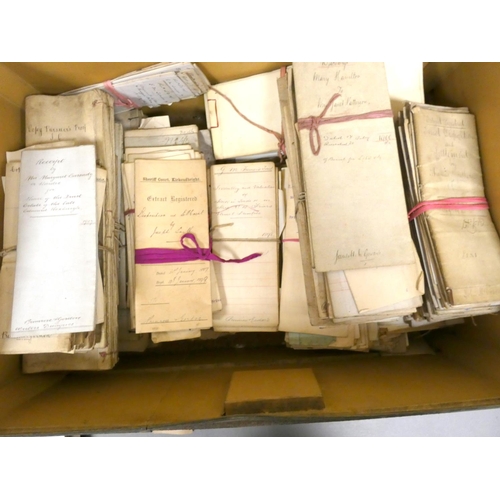 61 - Documents - Scotland - Dumfriesshire.&nbsp;&nbsp;19th-early 20th century. Large quantity of legal do... 