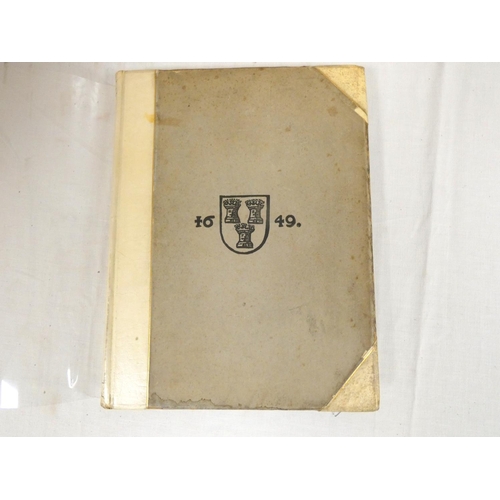 72 - CRAWHALL JOSEPH & REID ANDREW.  Chorographia or A Survey of Newcastle-Upon-Tyne, 1649. Wood eng.... 