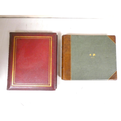 73 - Victorian Photographs.&nbsp;&nbsp;Quarto album in red morocco gilt containing 44 plate & half pl... 