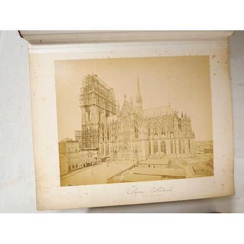 73 - Victorian Photographs.&nbsp;&nbsp;Quarto album in red morocco gilt containing 44 plate & half pl... 