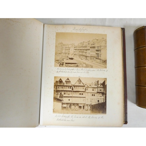 73 - Victorian Photographs.&nbsp;&nbsp;Quarto album in red morocco gilt containing 44 plate & half pl... 