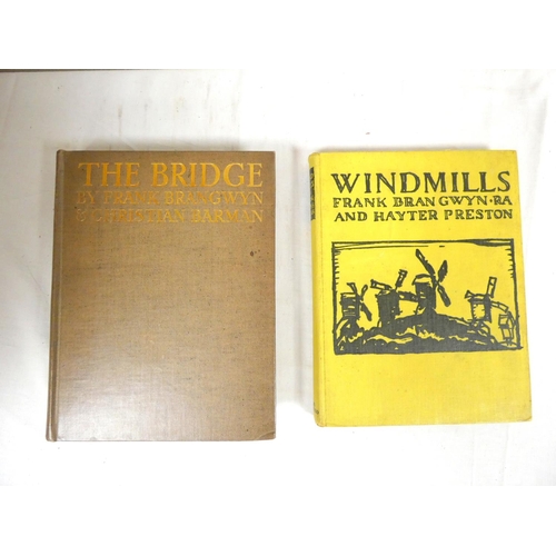 80 - BRANGWYN FRANK.&nbsp;&nbsp;The Bridge. Col. plates & woodcut illus. Quarto. Orig. brown cloth gi... 