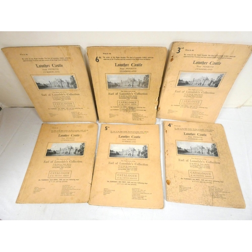 82 - Lowther Castle Auction Catalogues.&nbsp;&nbsp;The Major Part of the Earl of Lonsdale's Collection, T... 