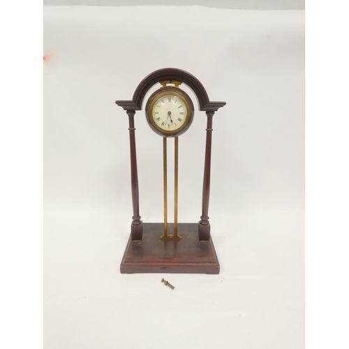 Late Victorian mahogany descending rack gravity mantel timepiece/clock ...