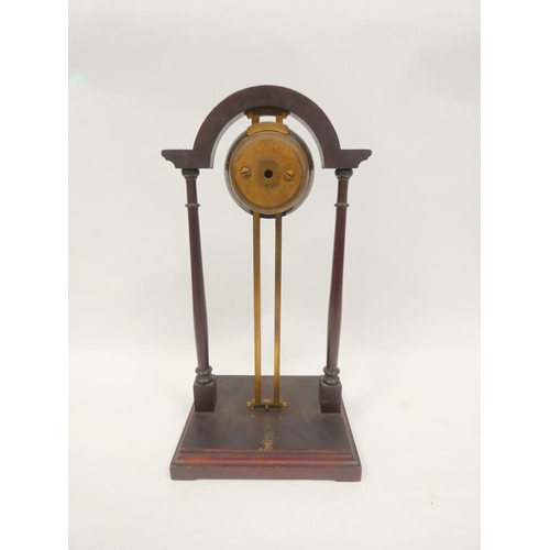 Late Victorian mahogany descending rack gravity mantel timepiece/clock ...