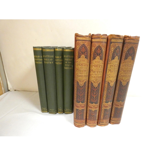 102 - EYRE-TODD G. (Ed).&nbsp;&nbsp;Abbotsford Series of the Scottish Poets. 4 vols. Orig. green cloth gil... 