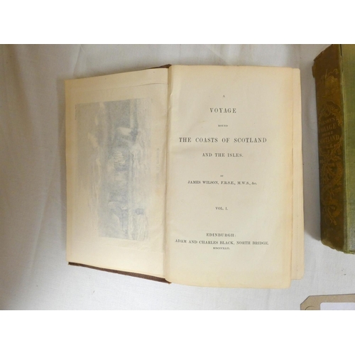 104 - WILSON JAMES.  A Voyage Round the Coasts of Scotland & the Isles. 2 vols. Fldg. eng. map, eng. f... 
