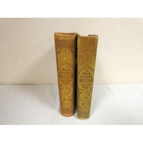 104 - WILSON JAMES.  A Voyage Round the Coasts of Scotland & the Isles. 2 vols. Fldg. eng. map, eng. f... 