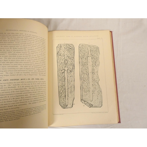 106 - WHITE CAPTAIN T. P.  Archaeological Sketches In Scotland, District of Kintyre. Col. frontis, title v... 
