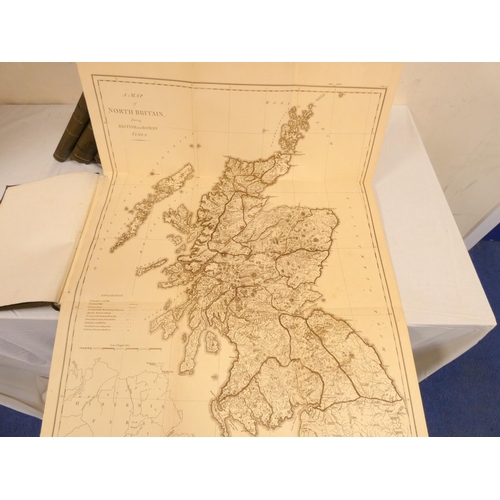 107 - CHALMERS GEORGE.  Caledonia or A Historical & Topographical Account of North Britain. 7 vols. La... 