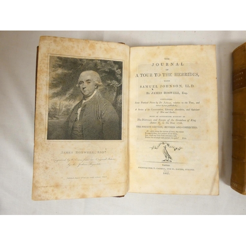 110 - BOSWELL JAMES.&nbsp;&nbsp;The Journal of a Tour to the Hebrides With Samuel Johnson. Half title &amp... 
