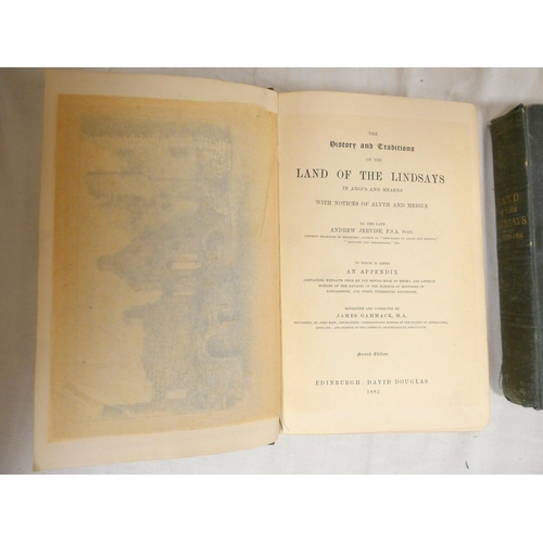 115 - JERVISE ANDREW.&nbsp;&nbsp;The History & Traditions of the Land of the Lindsays in Angus & M... 