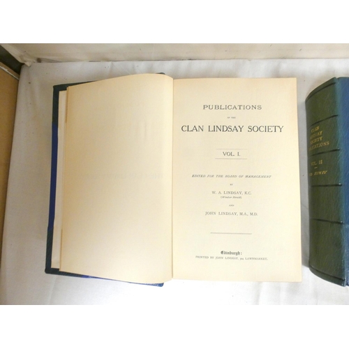 116 - CLAN LINDSAY SOCIETY.  Publications. Complete run from 1901 to 1950. Illus. Nice set in half blue/gr... 
