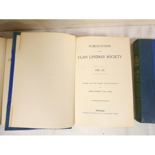 116 - CLAN LINDSAY SOCIETY.  Publications. Complete run from 1901 to 1950. Illus. Nice set in half blue/gr... 