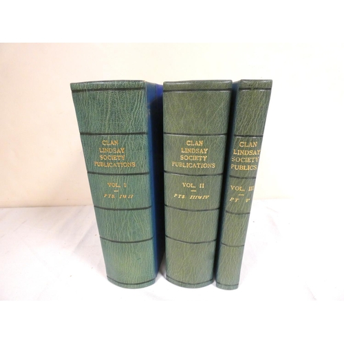 116 - CLAN LINDSAY SOCIETY.  Publications. Complete run from 1901 to 1950. Illus. Nice set in half blue/gr... 