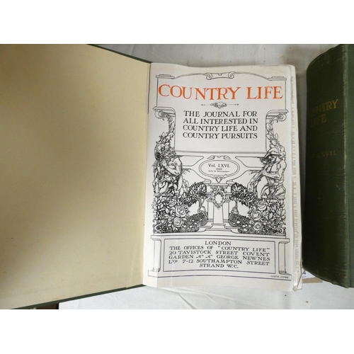 84 - Country Life Magazine.&nbsp;&nbsp;Bound vols. 58 to 67. 1925-1930.&nbsp; (10).