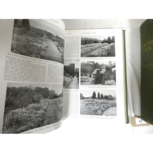 84 - Country Life Magazine.&nbsp;&nbsp;Bound vols. 58 to 67. 1925-1930.&nbsp; (10).