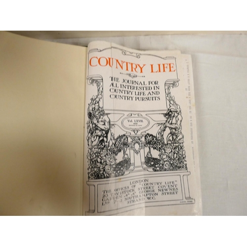84 - Country Life Magazine.&nbsp;&nbsp;Bound vols. 58 to 67. 1925-1930.&nbsp; (10).