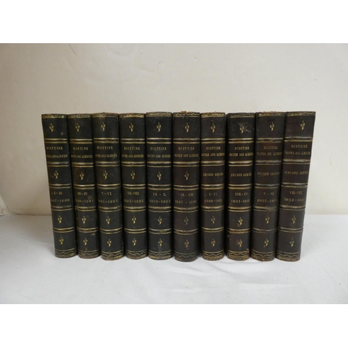 86 - Scottish Notes & Queries.  The complete First Series, vols. 1 to 12 in six & Second Series, ... 