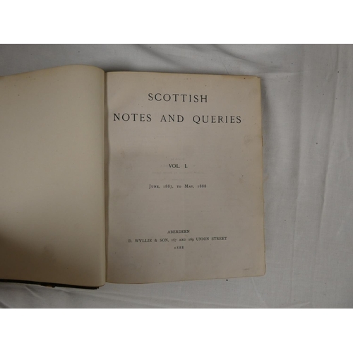 86 - Scottish Notes & Queries.  The complete First Series, vols. 1 to 12 in six & Second Series, ... 
