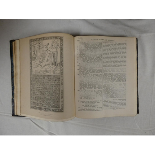 86 - Scottish Notes & Queries.  The complete First Series, vols. 1 to 12 in six & Second Series, ... 