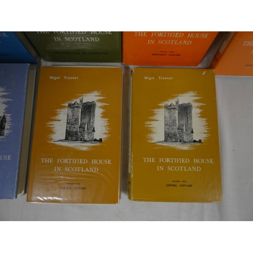 87 - TRANTER NIGEL.  The Fortified House in Scotland. Vols. 1 to 5 in d.w's with duplicates of vols. 2 &a... 
