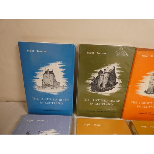 87 - TRANTER NIGEL.  The Fortified House in Scotland. Vols. 1 to 5 in d.w's with duplicates of vols. 2 &a... 