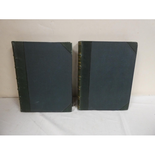 88 - BEATTIE WILLIAM.&nbsp;&nbsp;Caledonia Illustrated. 2 vols. Full page eng. plates. Quarto. Half green... 