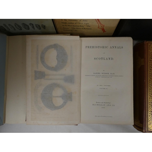 91 - WILSON DANIEL.  Prehistoric Annals of Scotland. 2 vols. Half titles, litho frontis, plates & tex... 