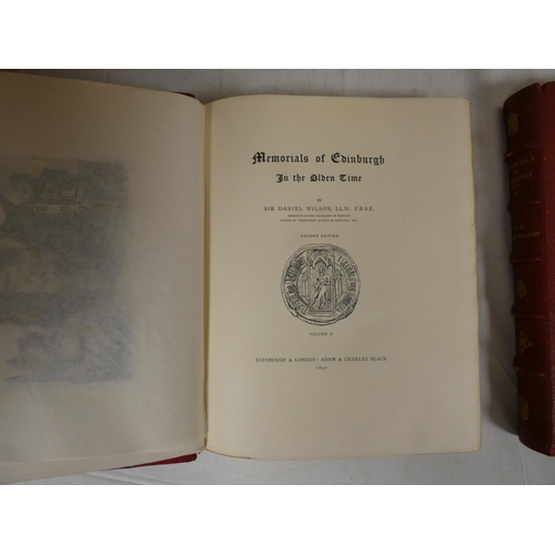97 - WILSON SIR DANIEL.&nbsp;&nbsp;Memorials of Edinburgh in the Olden Time. Signed large paper ltd. ed. ... 