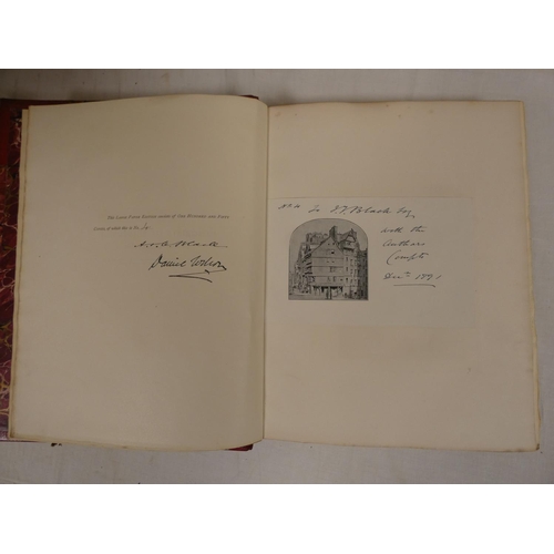 97 - WILSON SIR DANIEL.&nbsp;&nbsp;Memorials of Edinburgh in the Olden Time. Signed large paper ltd. ed. ... 