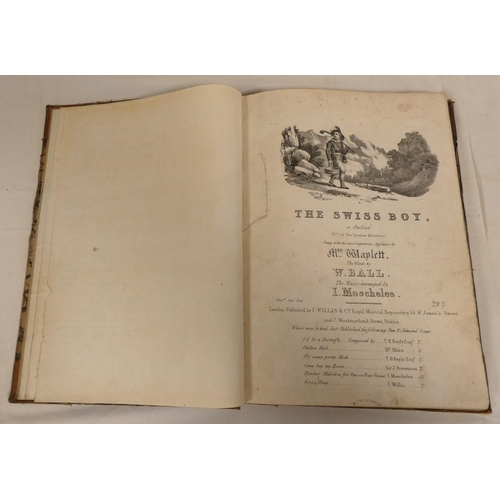 183 - Early 19th Century Engraved Music.&nbsp;&nbsp;A quarto vol. containing 31 pieces incl. songs relatin... 