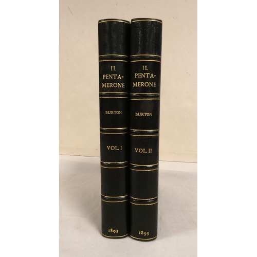 186 - BURTON SIR RICHARD (Trans).&nbsp;&nbsp;Il Pentamerone or The Tale of Tales. 2 vols. Handsome modern ... 