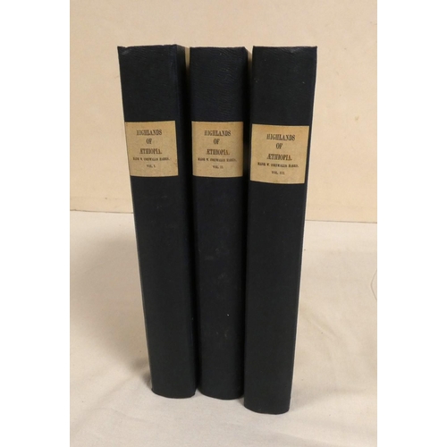 187 - CORNWALLIS HARRIS MAJOR W.&nbsp;&nbsp;The Highlands of Aethiopia. 3 vols. Half titles to vols. 1 &am... 