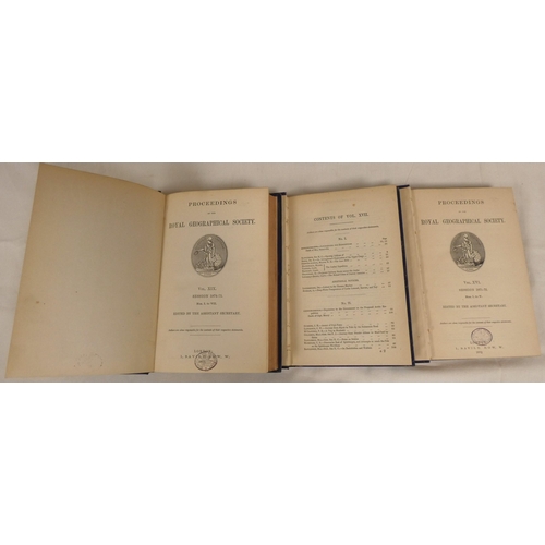 188 - ROYAL GEOGRAPHICAL SOCIETY.&nbsp;&nbsp;Proceedings. Vol. 16, includes two papers by R. F. Burton, Li... 