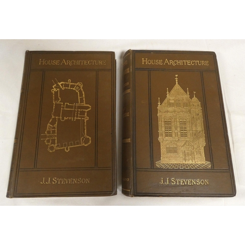 191 - STEVENSON J. J.&nbsp;&nbsp;House Architecture. 2 vols. Many plates & text illus. Large 8vo. Orig... 
