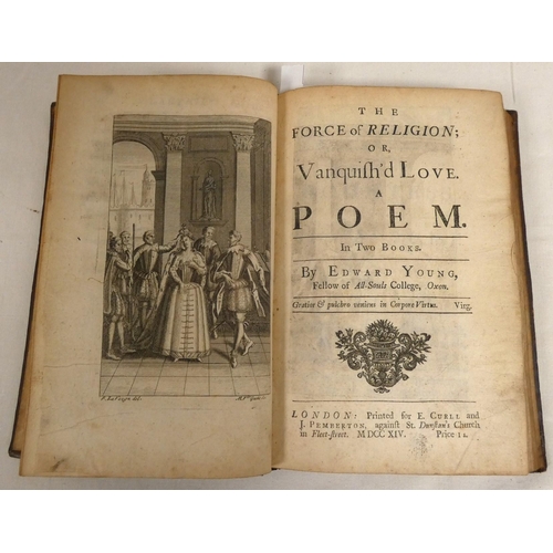 194 - YOUNG EDWARD.&nbsp;&nbsp;A Poem on the Last Day. Eng. frontis. 1741; bound with his Force of Religio... 